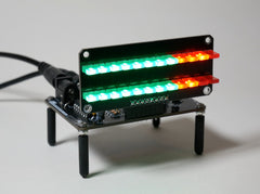 Stereo VU Meter displaying audio levels with classic 12 LEDs.